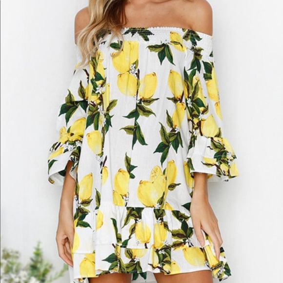 yellow lemon dress